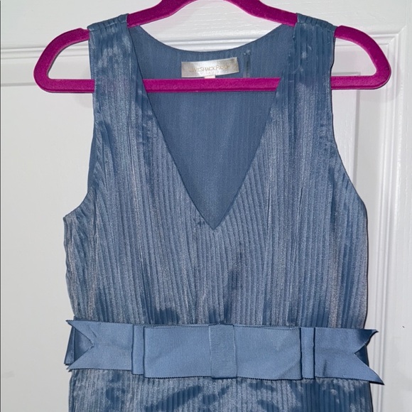 LoveShackFancy Blue Pleated Mini Dress - Picture 2 of 4